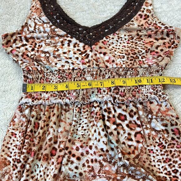 Sofia Jeans leopard print wild terrain sandshell tiered maxi dress, size small - Picture 8 of 12